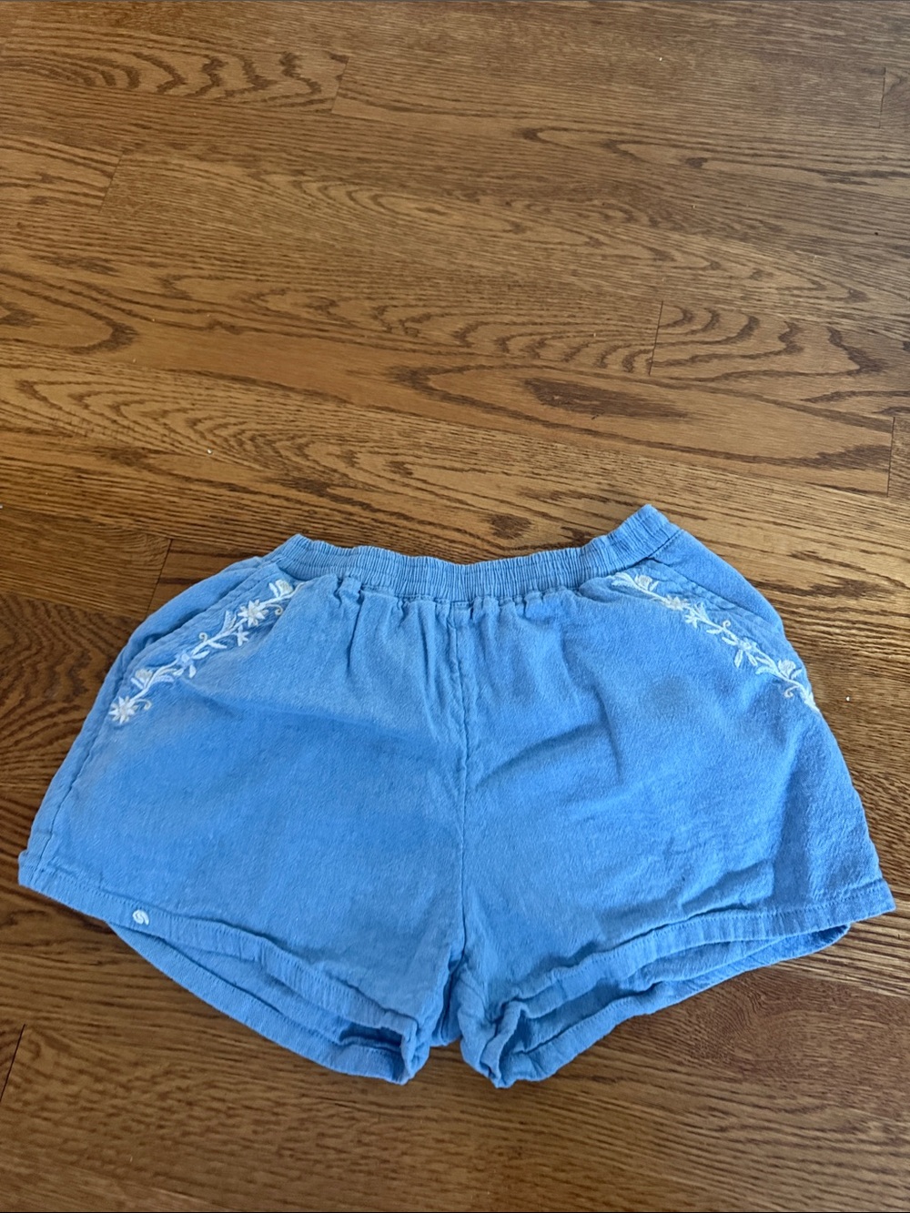 Blue Embroidered Abercrombie kids shorts
